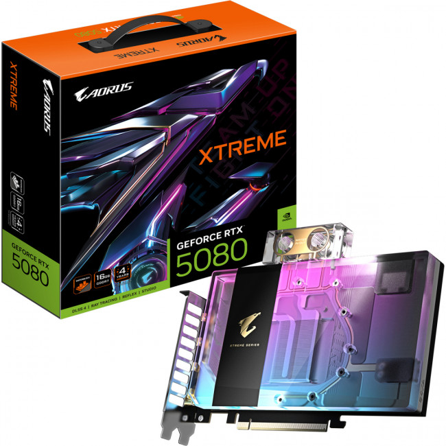 Видеокарта GV-N5080AORUSX WB-16GD — для бизнеса и офиса Видеокарта GV-N5080AORUSX WB-16GD — для бизнеса и офиса