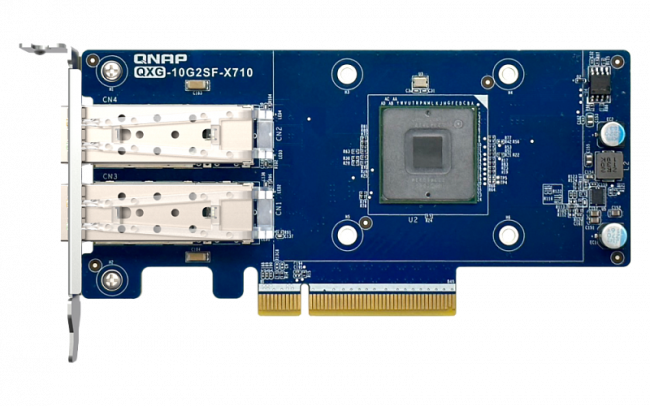 Сетевая карта QNAP QXG-10G2SF-X710 — для бизнеса и офиса Сетевая карта QNAP QXG-10G2SF-X710 — для бизнеса и офиса