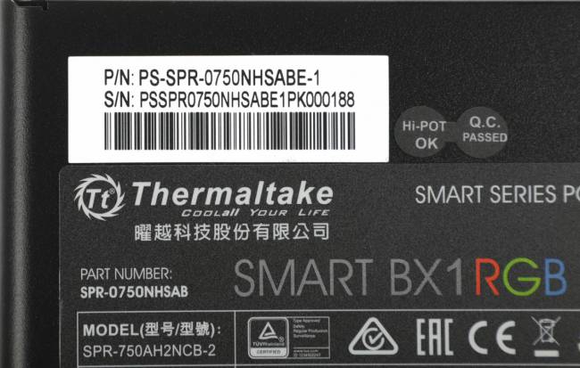 Блок питания Thermaltake PS-SPR-0750NHSABE-1 — для бизнеса и офиса Блок питания Thermaltake PS-SPR-0750NHSABE-1 — для бизнеса и офиса