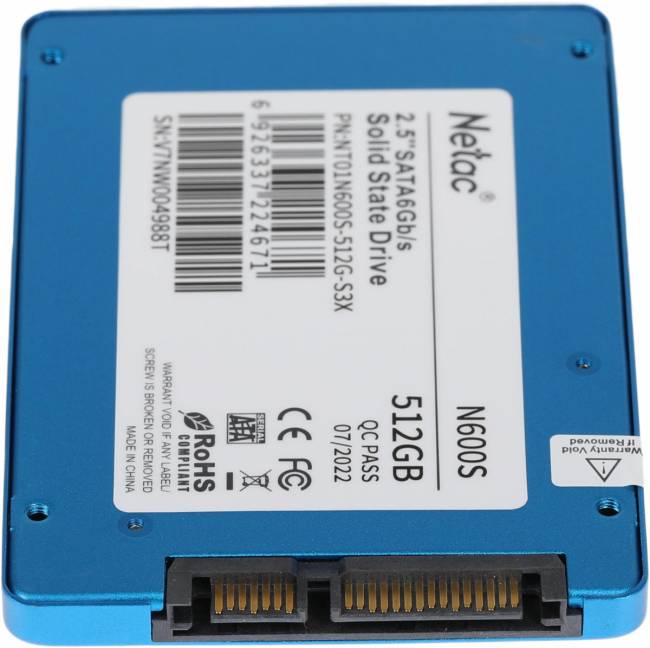 Накопитель SSD Netac NT01N600S-512G-S3X — для бизнеса и офиса Накопитель SSD Netac NT01N600S-512G-S3X — для бизнеса и офиса