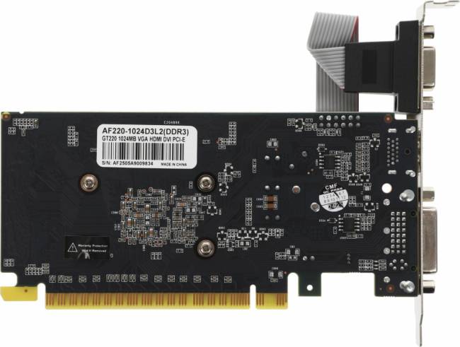 Видеокарта AFOX CORPORATION AF220-1024D3L2 — для бизнеса и офиса Видеокарта AFOX CORPORATION AF220-1024D3L2 — для бизнеса и офиса