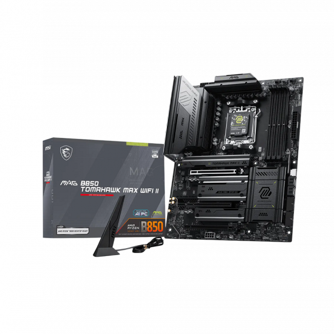 Материнская плата MSI MAG B850 TOMAHAWK MAX WIFI II — для бизнеса и офиса Материнская плата MSI MAG B850 TOMAHAWK MAX WIFI II — для бизнеса и офиса