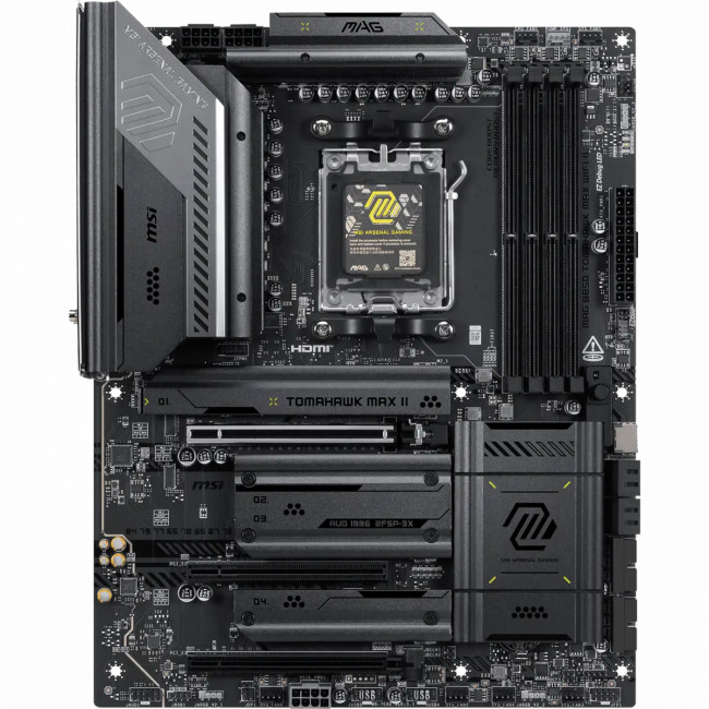 Материнская плата MSI MAG B850 TOMAHAWK MAX WIFI II — для бизнеса и офиса Материнская плата MSI MAG B850 TOMAHAWK MAX WIFI II — для бизнеса и офиса