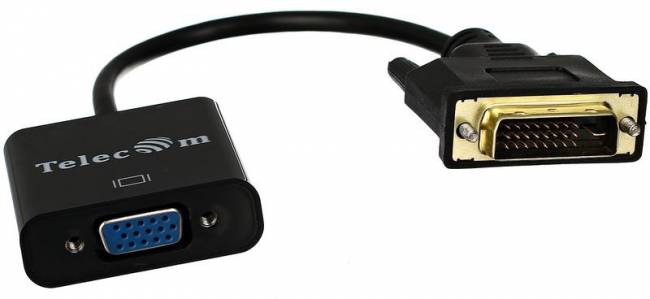 Кабель-переходник DVI-D 25M ---> VGA 15F Telecom <TA491> Telecom DVI-D 25M ---> VGA 15F — для бизнеса и офиса Кабель-переходник DVI-D 25M ---> VGA 15F Telecom <TA491> Telecom DVI-D 25M ---> VGA 15F — для бизнеса и офиса