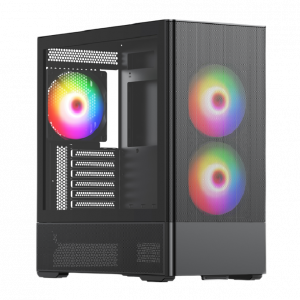 Корпус без блока питания HSPD M712-TGBK-ARGB