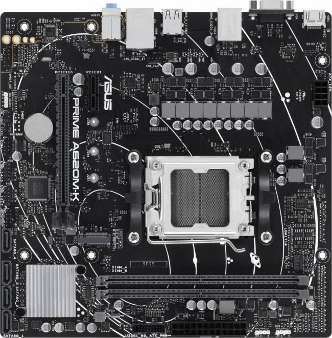 Материнская плата ASUS PRIME A620M-K — для бизнеса и офиса Материнская плата ASUS PRIME A620M-K — для бизнеса и офиса