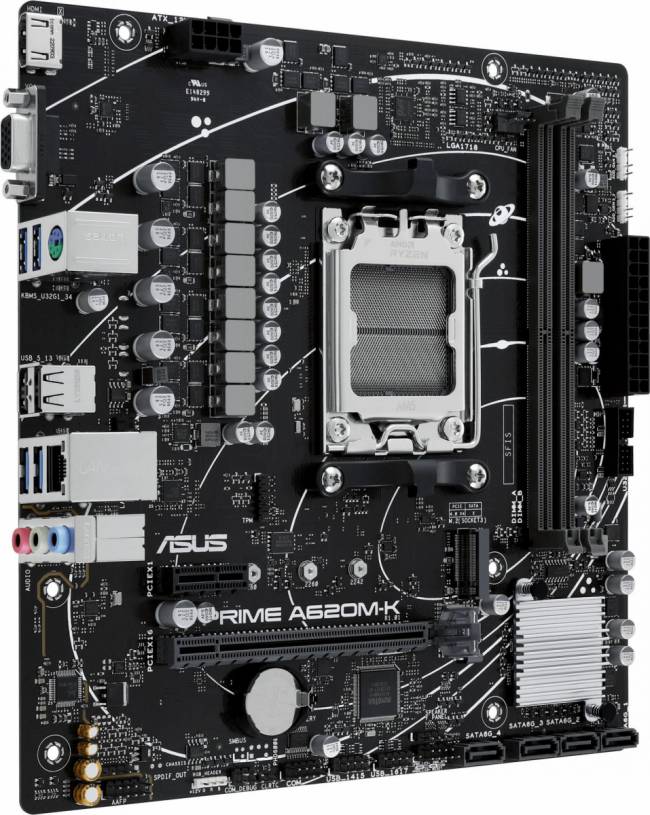 Материнская плата ASUS PRIME A620M-K — для бизнеса и офиса Материнская плата ASUS PRIME A620M-K — для бизнеса и офиса