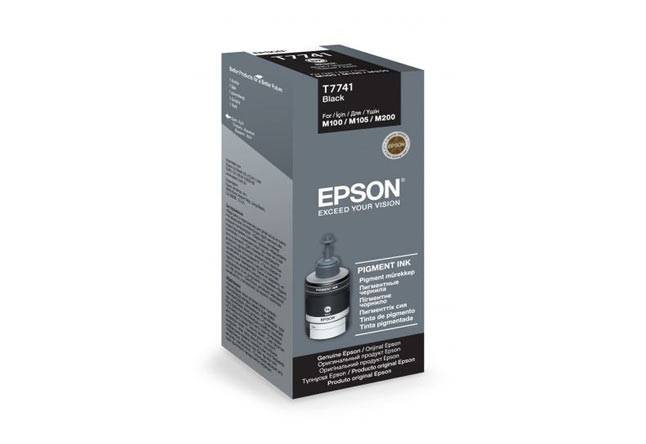 Чернила Epson M100/105/200/205 (O) C13T77414A/C13T774198, black, 140ml — для бизнеса и офиса Чернила Epson M100/105/200/205 (O) C13T77414A/C13T774198, black, 140ml — для бизнеса и офиса