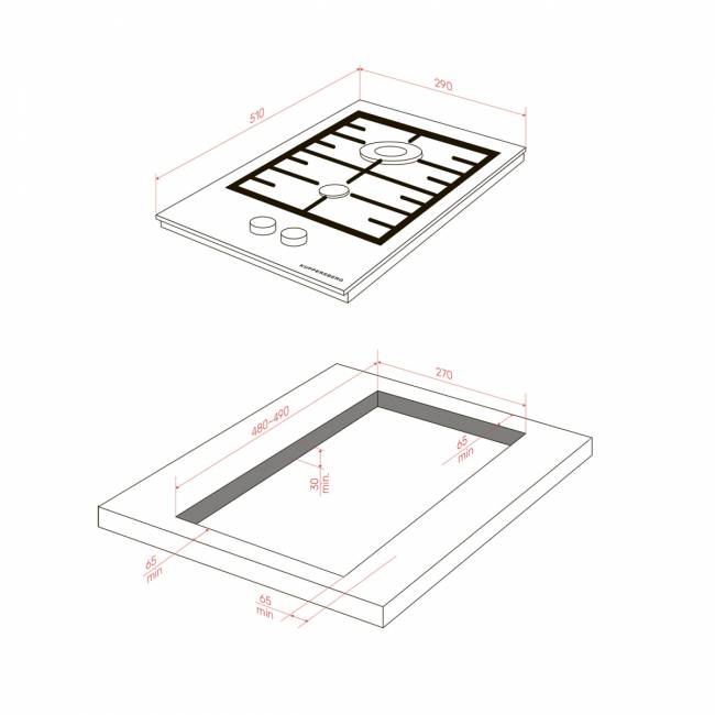 Варочная поверхность Kuppersberg Kuppersberg TS 38 X — для бизнеса и офиса