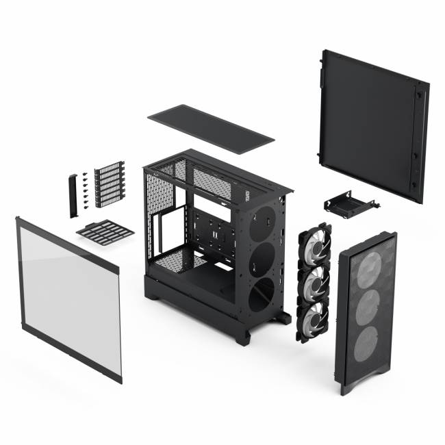 Корпус ПК без блока питания Fractal Design Pop 2 Air TG RGB Black — для бизнеса и офиса Корпус ПК без блока питания Fractal Design Pop 2 Air TG RGB Black — для бизнеса и офиса