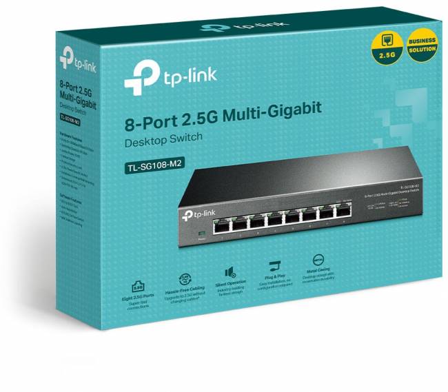 Коммутатор Коммутатор TP-Link TL-SG108-M2 — для бизнеса и офиса Коммутатор Коммутатор TP-Link TL-SG108-M2 — для бизнеса и офиса