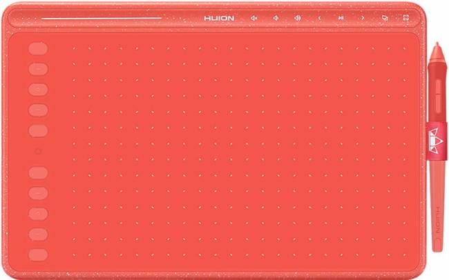 Графический планшет Huion HS611 Coral Red — для бизнеса и офиса Графический планшет Huion HS611 Coral Red — для бизнеса и офиса