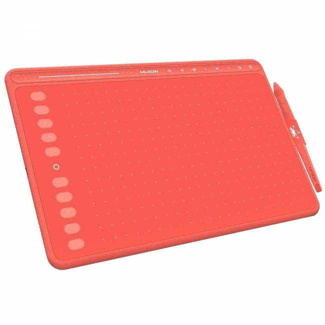 Графический планшет Huion HS611 Coral Red — для бизнеса и офиса Графический планшет Huion HS611 Coral Red — для бизнеса и офиса