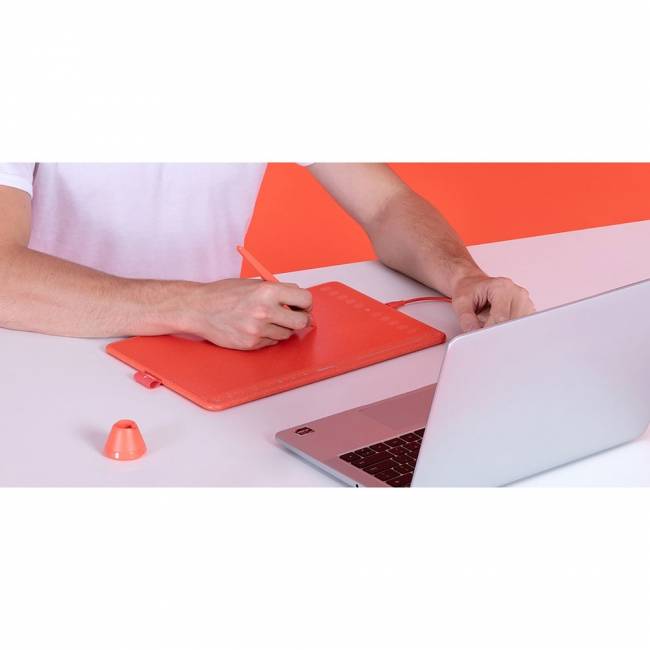 Графический планшет Huion HS611 Coral Red — для бизнеса и офиса Графический планшет Huion HS611 Coral Red — для бизнеса и офиса