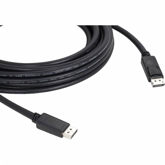Кабель DisplayPort (Вилка - Вилка), 0,9 м Kramer C-DP-3 — для бизнеса и офиса Кабель DisplayPort (Вилка - Вилка), 0,9 м Kramer C-DP-3 — для бизнеса и офиса
