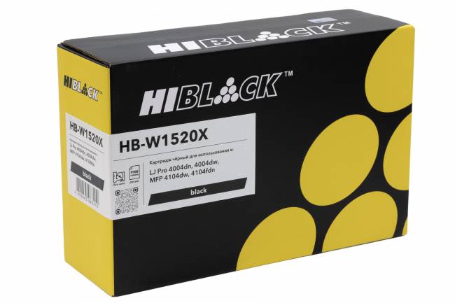 Картридж Hi-Black (HB-W1520X) для HP LJ Pro 4004dn/4004dw/MFP 4104dw/4104fdn, 9,7K (без чипа) — для бизнеса и офиса Картридж Hi-Black (HB-W1520X) для HP LJ Pro 4004dn/4004dw/MFP 4104dw/4104fdn, 9,7K (без чипа) — для бизнеса и офиса
