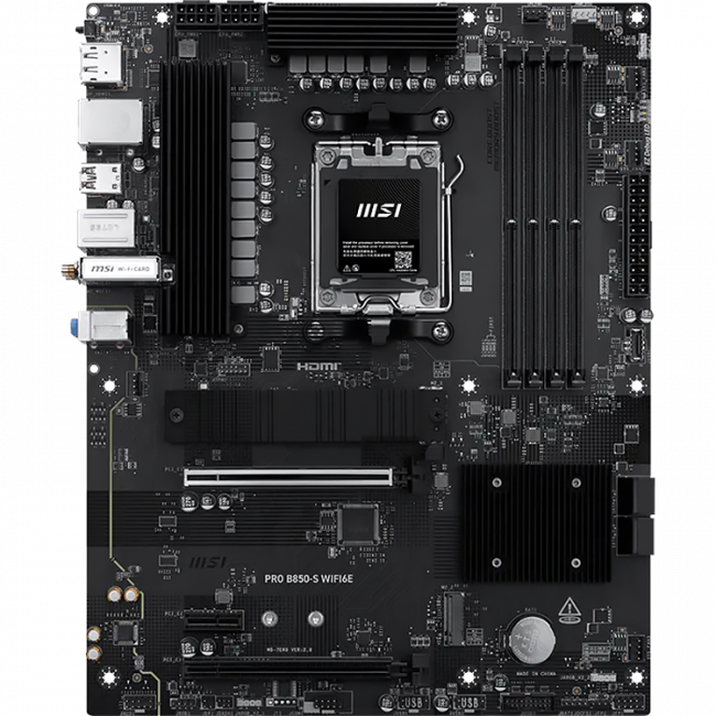 Материнская плата MSI PRO B850-S WIFI6E — для бизнеса и офиса Материнская плата MSI PRO B850-S WIFI6E — для бизнеса и офиса