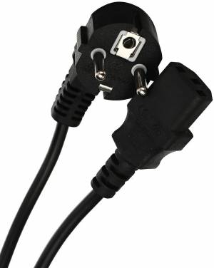 Кабель компьютер --> розетка 220V ( угловая Евровилка) <VDE> 3G*0,5mm2 VCOM <CE021-CU0.5-1.8> , 1.8м VCOM CE021-CU0.5-1.8M