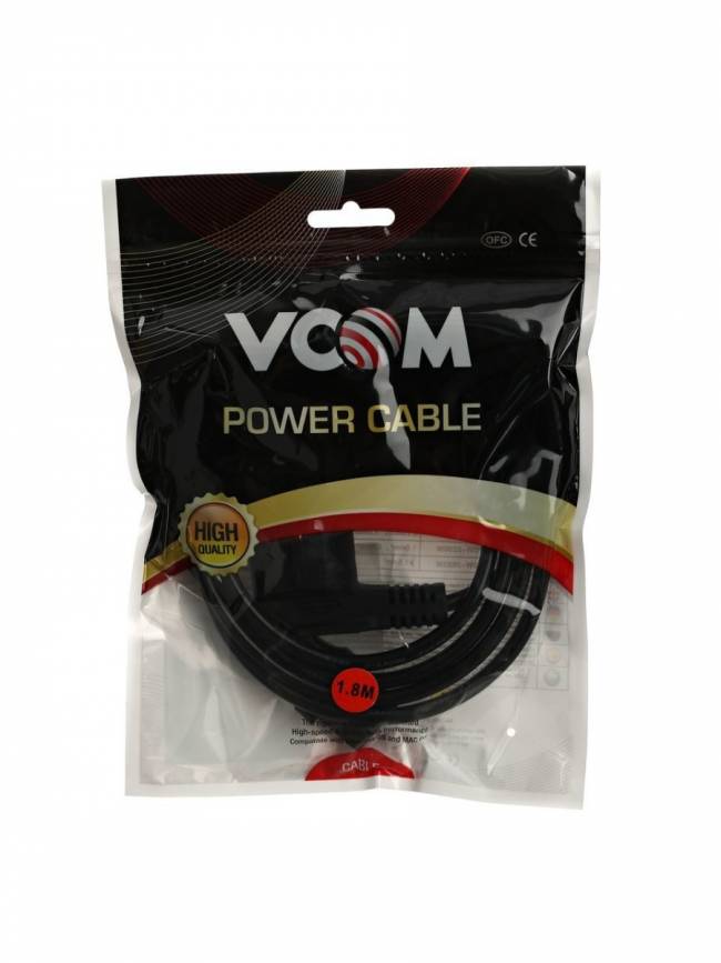 Кабель компьютер --> розетка 220V ( угловая Евровилка) <VDE> 3G*0,5mm2 VCOM <CE021-CU0.5-1.8> , 1.8м VCOM CE021-CU0.5-1.8M — для бизнеса и офиса