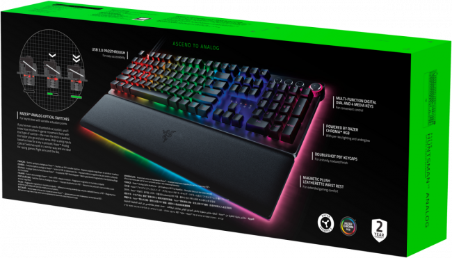 Игровая клавиатура Razer Huntsman V2 Analog - Analog Optical Gaming Keyboard - Russian Layout Razer Huntsman V2 Analog — для бизнеса и офиса