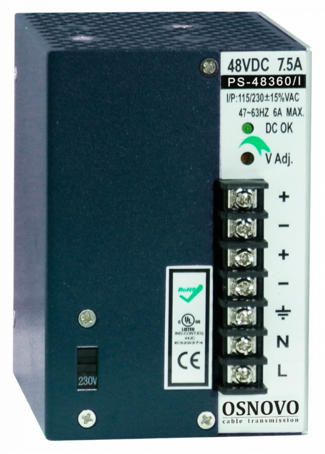 Блок питания OSNOVO PS-48360/I — для бизнеса и офиса