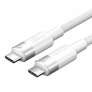Кабель Vention USB 3.2 Gen2 CM/CM - 1м. Белый 5А PD100W, шт. Vention TRGWF