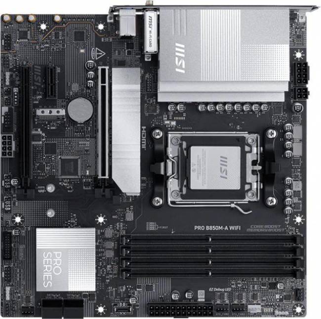 Материнская плата MSI PRO B850M-A WIFI — для бизнеса и офиса Материнская плата MSI PRO B850M-A WIFI — для бизнеса и офиса