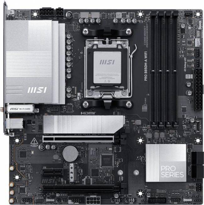 Материнская плата MSI PRO B850M-A WIFI — для бизнеса и офиса Материнская плата MSI PRO B850M-A WIFI — для бизнеса и офиса