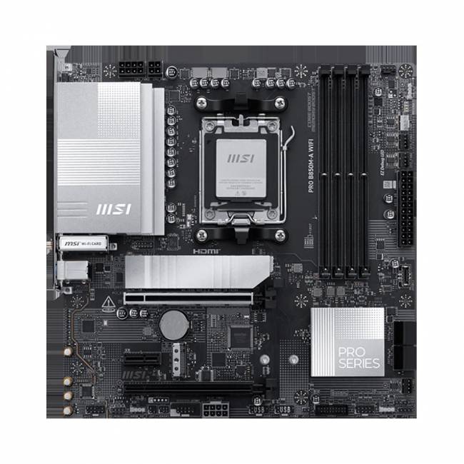Материнская плата MSI PRO B850M-A WIFI — для бизнеса и офиса Материнская плата MSI PRO B850M-A WIFI — для бизнеса и офиса