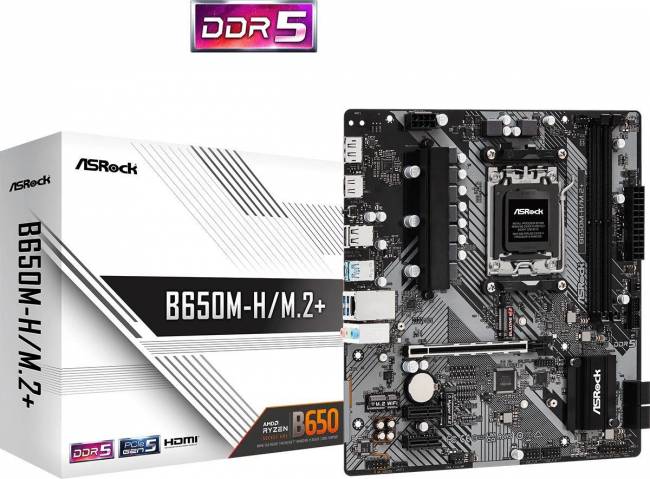 Материнская плата ASRock B650M-H/M.2+ — для бизнеса и офиса Материнская плата ASRock B650M-H/M.2+ — для бизнеса и офиса