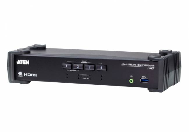 4-портовый, USB 3.0 4K HDMI KVMP-переключатель ATEN CS1824 — для бизнеса и офиса 4-портовый, USB 3.0 4K HDMI KVMP-переключатель ATEN CS1824 — для бизнеса и офиса
