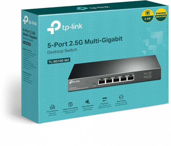 Коммутатор Коммутатор TP-Link TL-SG105-M2 — для бизнеса и офиса Коммутатор Коммутатор TP-Link TL-SG105-M2 — для бизнеса и офиса