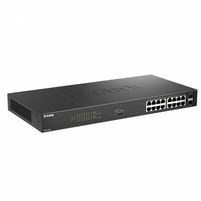 Коммутатор D-Link DGS-1018P/B1A — для бизнеса и офиса Коммутатор D-Link DGS-1018P/B1A — для бизнеса и офиса