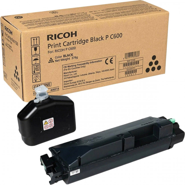 Тонер тип P C600 черный (18К) Ricoh 408314 — для бизнеса и офиса Тонер тип P C600 черный (18К) Ricoh 408314 — для бизнеса и офиса