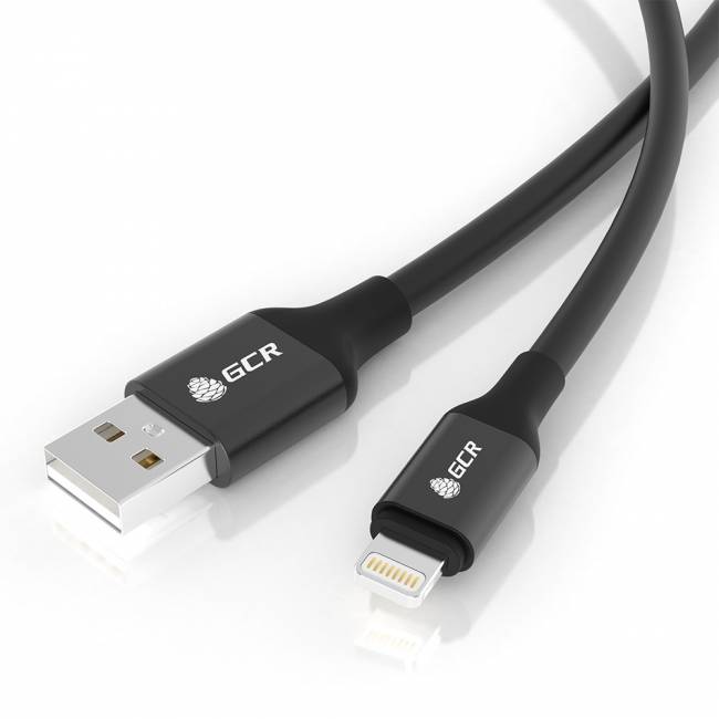 NEW GCR Кабель 0.9m Lightning для Iphone 5/6/7/8/X - поддержка всех IOS, MFI, GRADIEN, GCR-52229 Greenconnect USB 2.0 Type-AM - Lightning (m) 0.9м — для бизнеса и офиса
