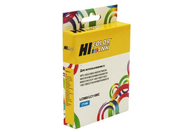 Картридж Hi-Black (HB-LC1100C/LC980C) для Brother DCP-145C/195C/MFC-165C/MFC-250C, C — для бизнеса и офиса Картридж Hi-Black (HB-LC1100C/LC980C) для Brother DCP-145C/195C/MFC-165C/MFC-250C, C — для бизнеса и офиса