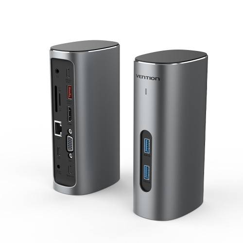 Мультифункциональная док-станция Vention USB Type C 12 в 1 Vention TPJH0-EU — для бизнеса и офиса Мультифункциональная док-станция Vention USB Type C 12 в 1 Vention TPJH0-EU — для бизнеса и офиса