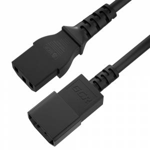 GCR Кабель питания удлинитель 1.5m, С13 - С14, черный, 3*0,75mm Greenconnect GCR-54328