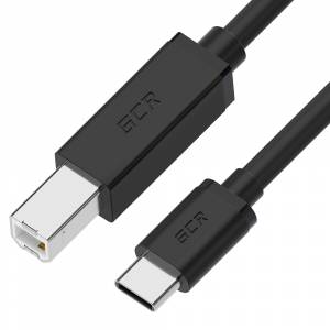 GCR Кабель 1.0m TypeC / USB 2.0 BM, черный, GCR-55251 Greenconnect GCR-55251