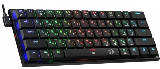 Redragon Механическая клавиатура Anivia RGB, тихая, 61 клавиш Defender 70619 — для бизнеса и офиса Redragon Механическая клавиатура Anivia RGB, тихая, 61 клавиш Defender 70619 — для бизнеса и офиса