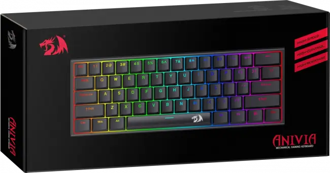 Redragon Механическая клавиатура Anivia RGB, тихая, 61 клавиш Defender 70619 — для бизнеса и офиса Redragon Механическая клавиатура Anivia RGB, тихая, 61 клавиш Defender 70619 — для бизнеса и офиса