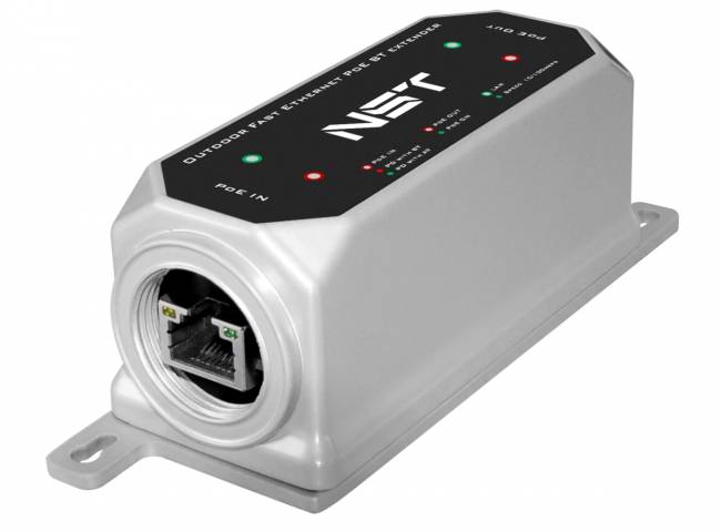 Уличный PoE удлинитель NST NS-EX-1FP/W — для бизнеса и офиса Уличный PoE удлинитель NST NS-EX-1FP/W — для бизнеса и офиса