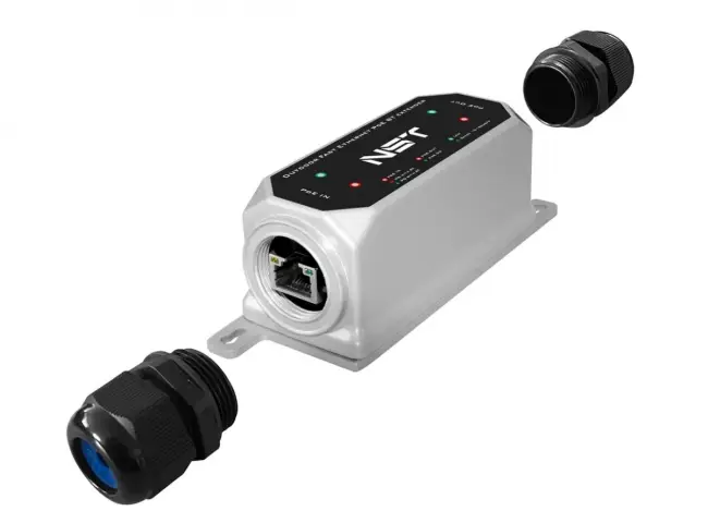 Уличный PoE удлинитель NST NS-EX-1FP/W — для бизнеса и офиса Уличный PoE удлинитель NST NS-EX-1FP/W — для бизнеса и офиса