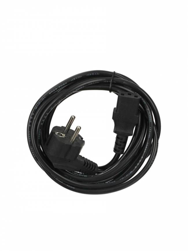 Кабель компьютер --> розетка 220V ( угловая Евровилка) <VDE> 3G*0,5mm2 VCOM <CE021-CU0.5-3> , 3,0 м VCOM CE021-CU0.5-3M — для бизнеса и офиса
