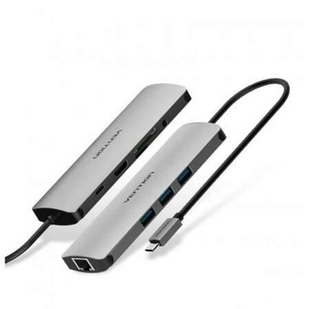Мультифункциональный хаб Vention USB Type C 9 в 1 Мультифункциональный хаб Vention USB Type C 9 в 1 (TPYBB) — для бизнеса и офиса Мультифункциональный хаб Vention USB Type C 9 в 1 Мультифункциональный хаб Vention USB Type C 9 в 1 (TPYBB) — для бизнеса и офиса
