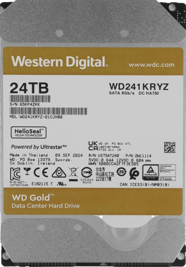 Жесткий диск WD WD241KRYZ — для бизнеса и офиса Жесткий диск WD WD241KRYZ — для бизнеса и офиса