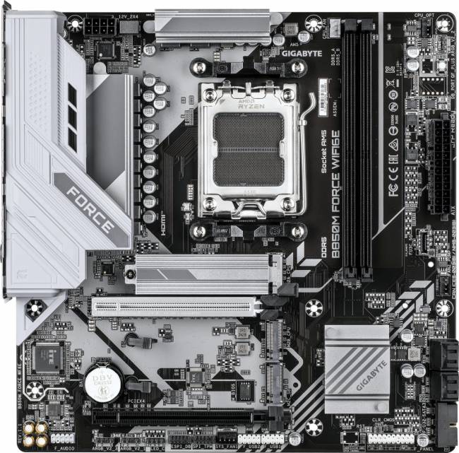 Материнская плата Gigabyte B850M FORCE WF6E — для бизнеса и офиса Материнская плата Gigabyte B850M FORCE WF6E — для бизнеса и офиса