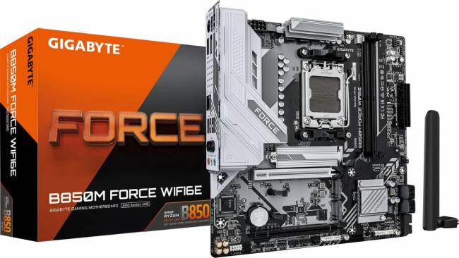 Материнская плата Gigabyte B850M FORCE WF6E — для бизнеса и офиса Материнская плата Gigabyte B850M FORCE WF6E — для бизнеса и офиса