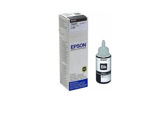 Чернила Epson L100/110/200/210/300/355/550/555 (O) C13T66414A/C13T664198, black, 70ml — для бизнеса и офиса Чернила Epson L100/110/200/210/300/355/550/555 (O) C13T66414A/C13T664198, black, 70ml — для бизнеса и офиса