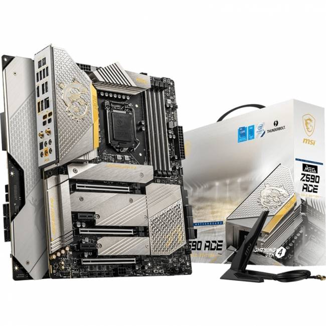 Материнская плата MSI MEG Z590 ACE GOLD EDITION — для бизнеса и офиса Материнская плата MSI MEG Z590 ACE GOLD EDITION — для бизнеса и офиса